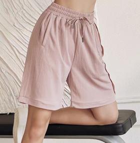 跃牌【明丽逸动】系列运动短裤女中长款五分宽松休闲瑜伽健身裤现货爆款AL7986