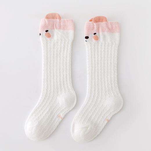 【3双装 卡通动物长筒防蚊过膝袜】儿童全棉夏款网眼袜薄款卡通宝宝防蚊网袜 婴幼童透气长筒袜 商品图5
