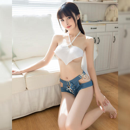 【氧气女友】情趣内衣 钓欲系 挖空 绑带 分体 套装 6741 制服 包邮 商品图0