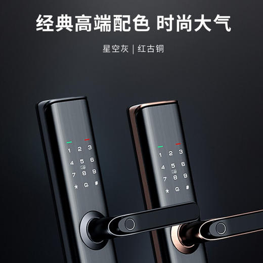 凯迪仕（KAADAS） S110 智能锁指纹锁家用防盗门锁 密码锁电子锁智能门锁 星空灰 商品图3