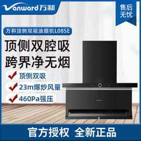 万和（Vanward）爆炒风量23立方 7字形 热干洗 顶侧双吸油烟CXW-310-L08SE