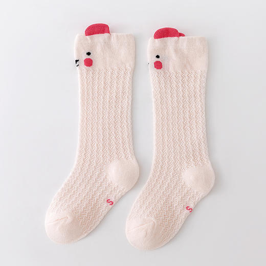 【3双装 卡通动物长筒防蚊过膝袜】儿童全棉夏款网眼袜薄款卡通宝宝防蚊网袜 婴幼童透气长筒袜 商品图6