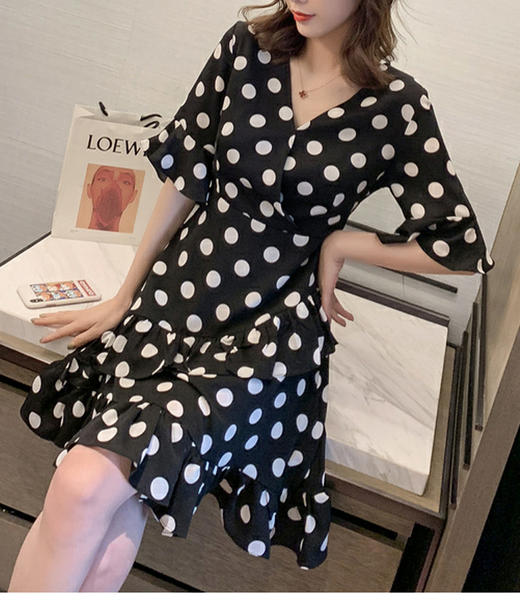 裁缝学苑AW42韩版V领收腰连衣裙1:1实物服装纸样剪裁图纸牛皮纸样 商品图4