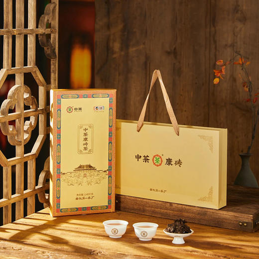 中粮-中茶 安化黑茶中茶康砖茶正品中粮1.45kg大砖/金花饱满/原产地直发 商品图3