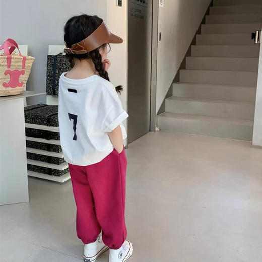 【潮酷亲子装】2023新款夏装儿童t恤韩版女童短袖纯棉夏季上衣潮T亲子装 商品图8