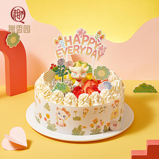 小猫咪2磅乳酪动物奶油蛋糕 商品图0