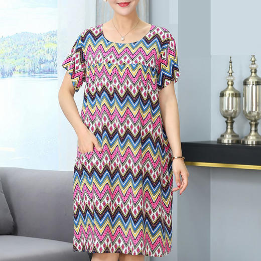 裁缝学苑 AW50中老年宽松短袖睡裙1:1实物服装剪裁图纸牛皮纸样 商品图2