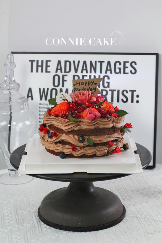 【1437】氛围感鲜花裸蛋糕 商品图1