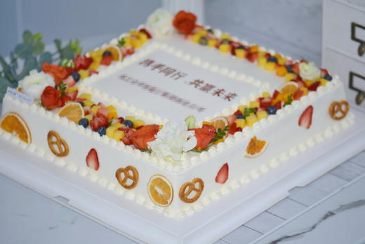 【庆典定制DZ066】动物奶油，鲜鲜水果夹心，原味糯米蛋糕胚；企业开业庆典乔迁定制蛋糕，根据需求确定主题及尺寸，联系客服下单~ 商品图2