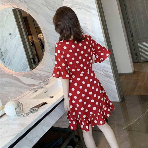 裁缝学苑AW42韩版V领收腰连衣裙1:1实物服装纸样剪裁图纸牛皮纸样 商品图1