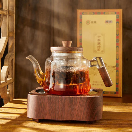 中粮-中茶 安化黑茶中茶康砖茶正品中粮1.45kg大砖/金花饱满/原产地直发 商品图0