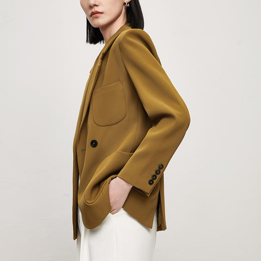 IN AND ON2023春季新款不易皱斜纹质感西装轻奢休闲通勤西服外套 商品图5