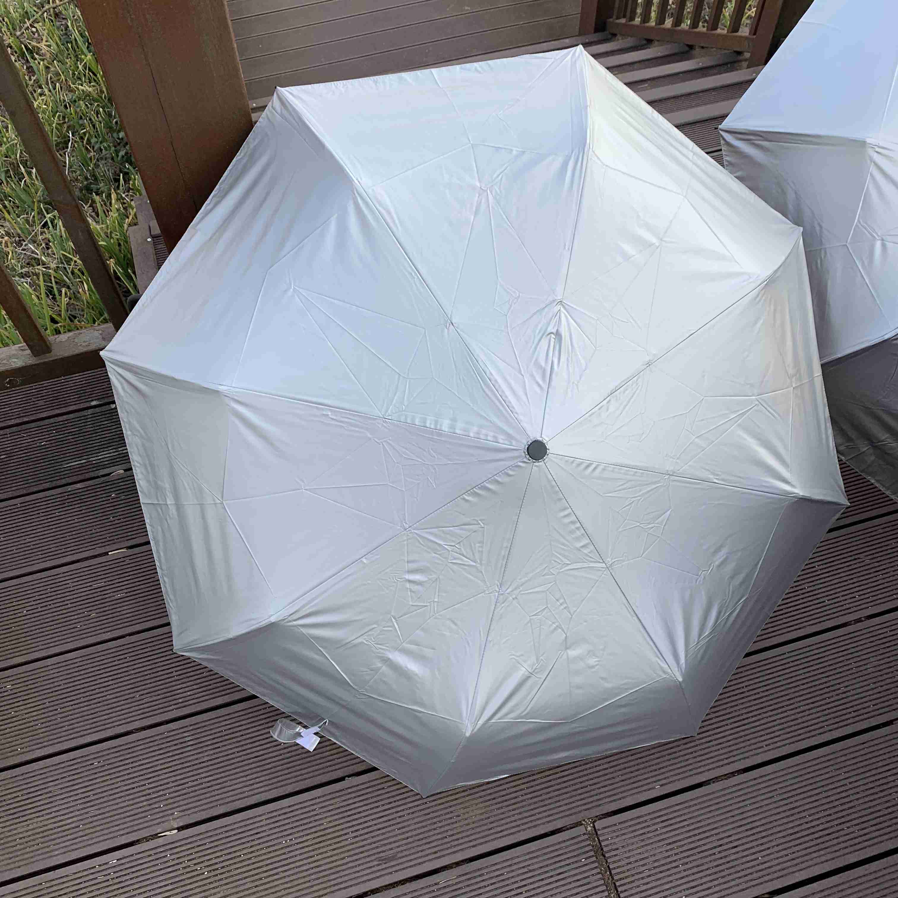 遮阳伞复古木柄便携三折叠防晒钛银胶向日葵老虎太阳伞晴雨伞