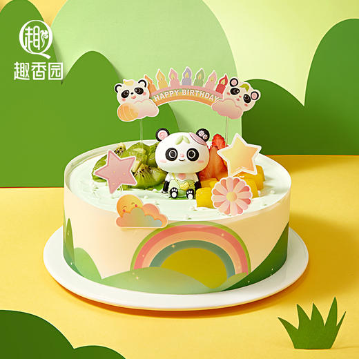 熊猫宝贝2磅乳酪动物奶油蛋糕 商品图0