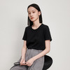 IN AND ON53149绿色纯棉基础款圆领T恤女短袖重工纯色正肩内搭打底上衣 商品缩略图6