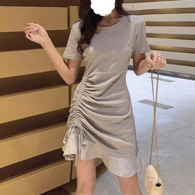 裁缝学苑 AW52圆领收腰连衣裙长1:1实物服装纸样剪裁图纸牛皮纸样