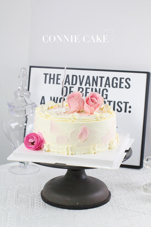 【1438】复古花边鲜花蛋糕 商品图2