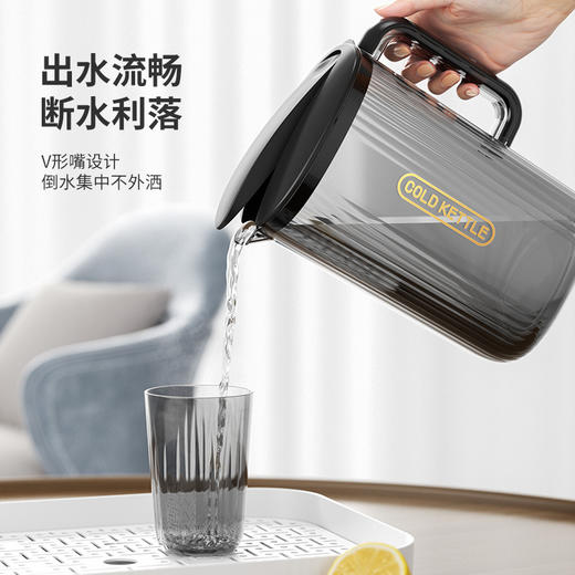 【冷热两用 1壶4杯】家用简约大容量凉水壶 耐高温透明水杯套装果汁壶 商品图0