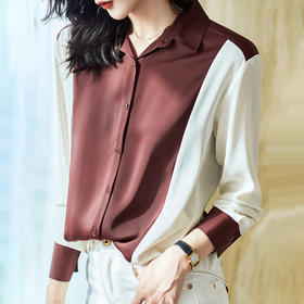 时尚洋气百搭长袖，撞色衬衣上衣CC-JA2716