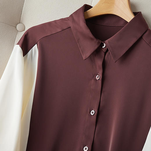 时尚洋气百搭长袖，撞色衬衣上衣CC-JA2716 商品图3