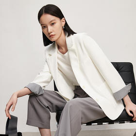IN AND ON21439西装外套女新款冬质感撞色上衣女士休闲设计感小众时尚西服