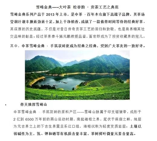 安化黑茶雪峰经典2017年 商品图3