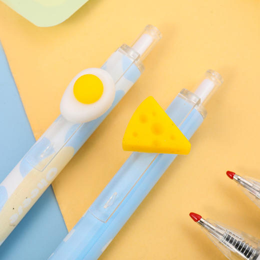 「9.9元包邮！一盒6支」海盐芝士颜值按动中性笔 ins日系碳素笔学生用0.5黑笔考试用 商品图2