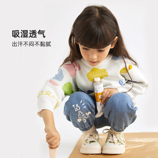 【100%棉 好穿不易起球】多彩提花圆领毛衣PCMY2314 商品图4