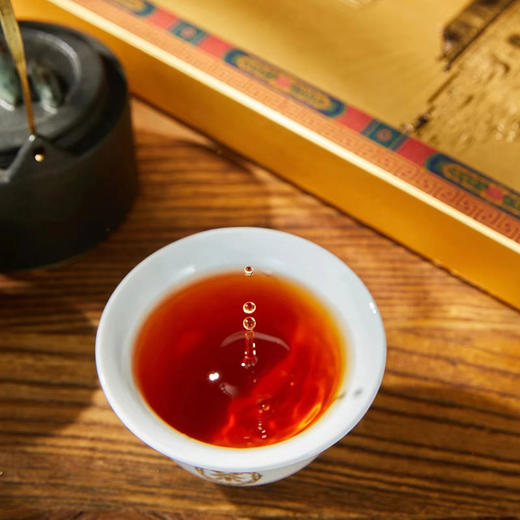 中粮-中茶 安化黑茶中茶康砖茶正品中粮1.45kg大砖/金花饱满/原产地直发 商品图1