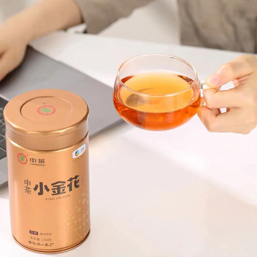 中粮-中茶正宗安化黑茶小金花罐装餐后茶金花茯茶免洗/从茶园到茶杯 商品图3
