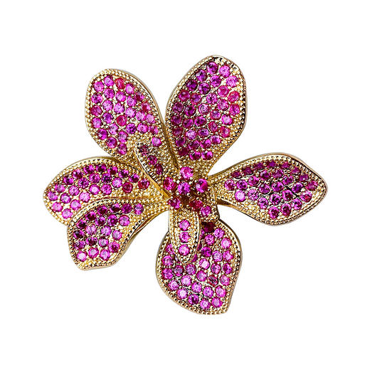 五峰红花玉兰胸针 商品图1