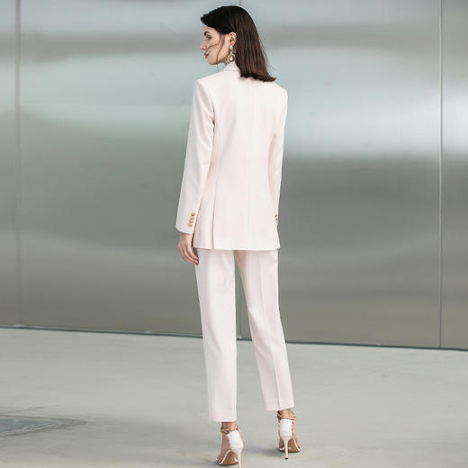 IWY/粉色高级感西装外套女装秋新品长袖职业装套装高端通勤修身正装223189C1+P1 商品图4