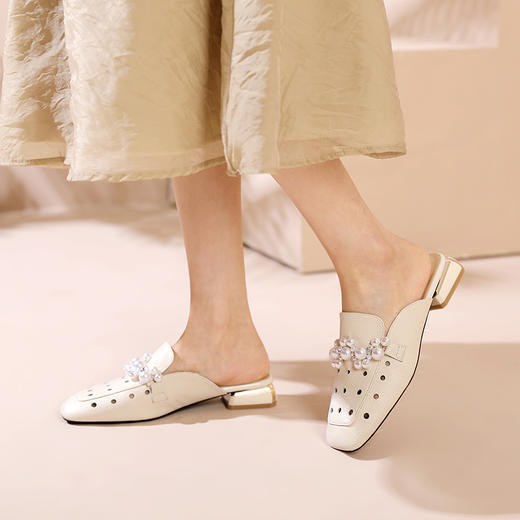 夏天爆款包头拖鞋，平底外穿凉拖网红洞洞鞋百搭拖鞋HYT-7098A 商品图1