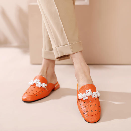 夏天爆款包头拖鞋，平底外穿凉拖网红洞洞鞋百搭拖鞋HYT-7098A 商品图5