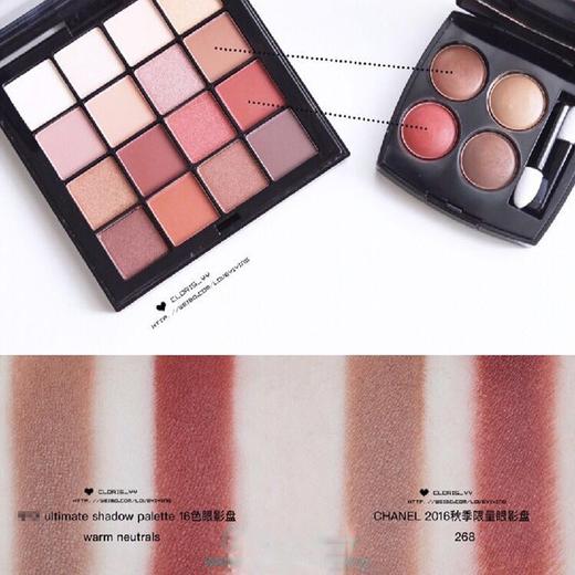 NYX 十六色16色眼影盘珠光哑光暖色平价 眼妆warm大地色盘 USP03#warm neutrals大地色盘 商品图6