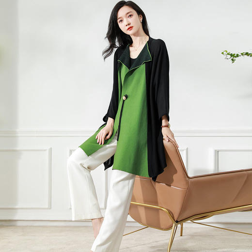 披肩时尚洋气，冰丝大码开衫针织外套女中长款新款春季薄款外搭CC-58-58633 商品图2