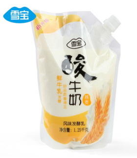 雪宝自立袋燕麦酸牛奶1250g