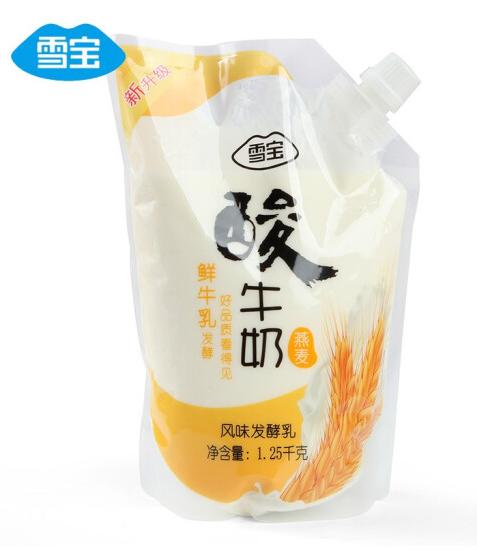 雪宝自立袋燕麦酸牛奶1250g 商品图0