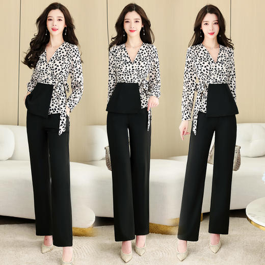 春夏新款，春装拼接时尚两件套HR-YLFS8821-1 商品图1