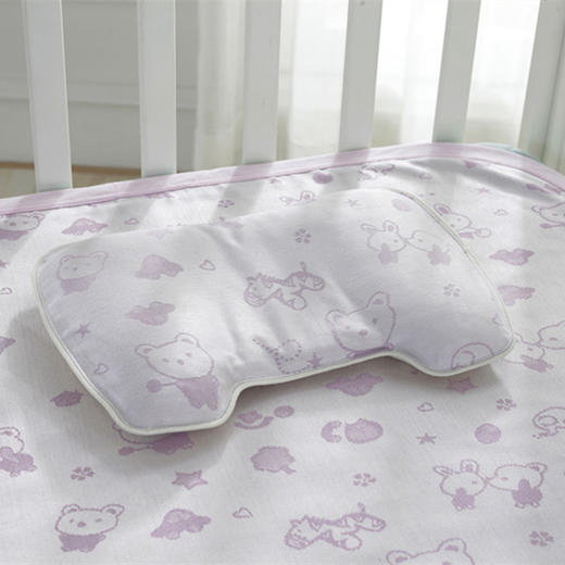 【天生透气 凉而不冰】婴儿U型枕防偏头定型枕0-1岁宝宝头型纠正矫正亚麻护枕新生儿透气 商品图3