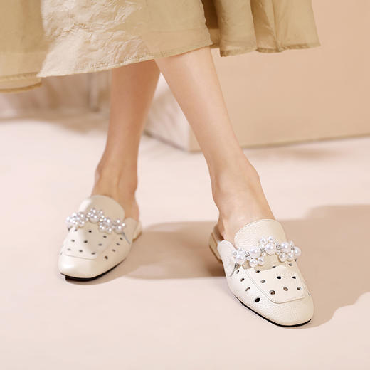 夏天爆款包头拖鞋，平底外穿凉拖网红洞洞鞋百搭拖鞋HYT-7098A 商品图0