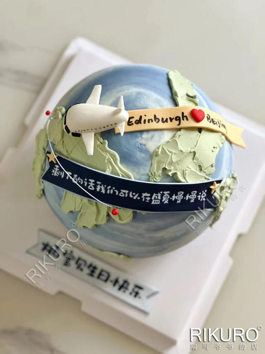 【新的一岁准备起飞】翻糖飞机造型蛋糕 商品图1