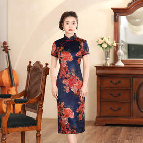 中国风日常可穿复古改良连衣裙中长款旗袍MX-40084