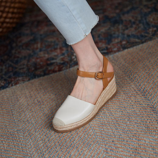 舒适百搭，坡跟拼接后空凉鞋MSF-M3226-18 商品图10