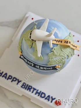 【新的一岁准备起飞】翻糖飞机造型蛋糕