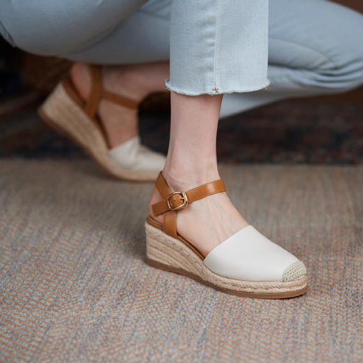 舒适百搭，坡跟拼接后空凉鞋MSF-M3226-18 商品图12