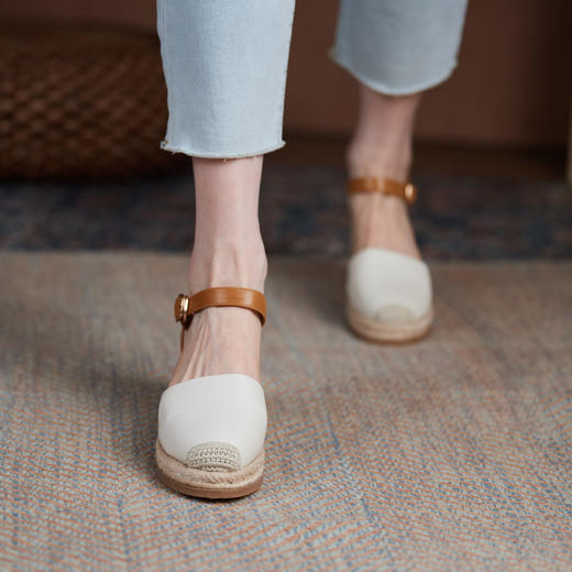 舒适百搭，坡跟拼接后空凉鞋MSF-M3226-18 商品图7