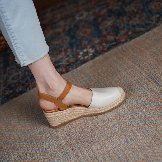 舒适百搭，坡跟拼接后空凉鞋MSF-M3226-18 商品图11