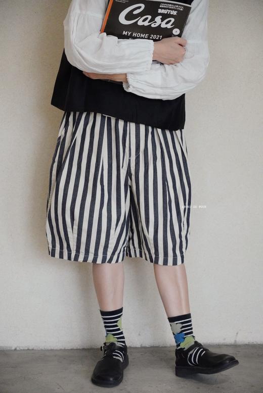 HARVESTY 细直条纹灯笼短裤休闲裤 商品图8