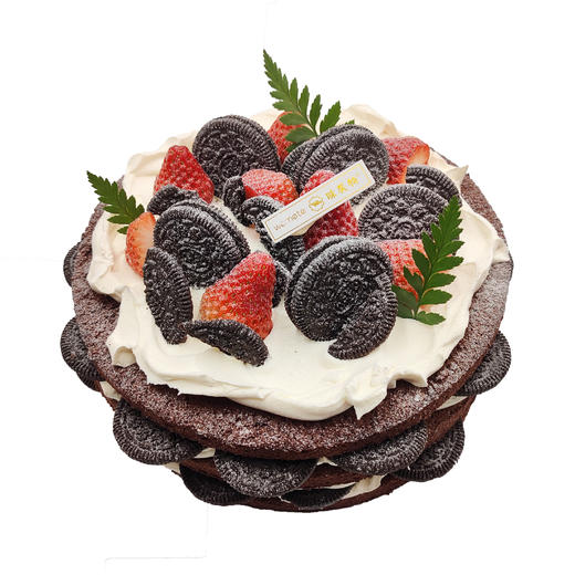 味美特“奥巧硕果”巧克力胚-奥利奥搭配草莓，此蛋糕需要提前一天预定，当天预定请与客服联系咨询 商品图0